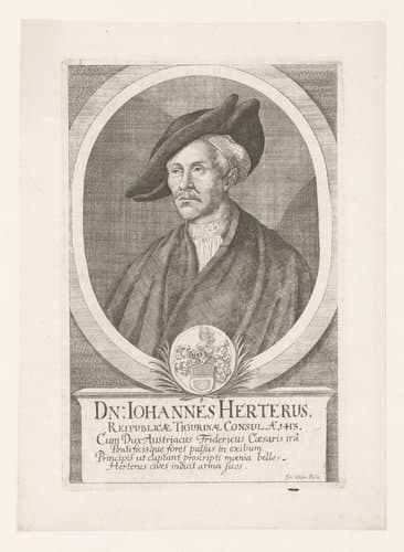 Portretten van burgemeesters van Zürich by Johannes Meyer (II)