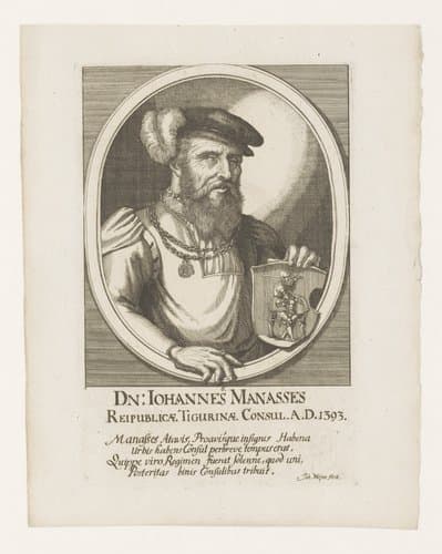 Portret van Johannes Manasses by Johannes Meyer (II)