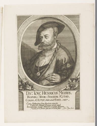 Portret van Johannus Henricus Meisius by Johannes Meyer (II)