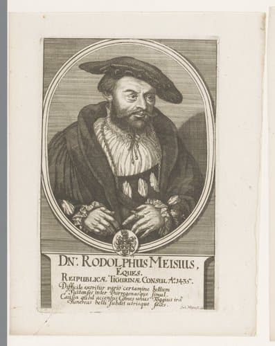 Portret van Rodolphus Meisius by Johannes Meyer (II)