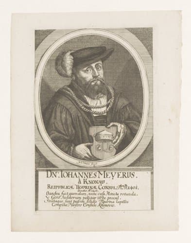 Portret van Johannes Meyerus by Johannes Meyer (II)