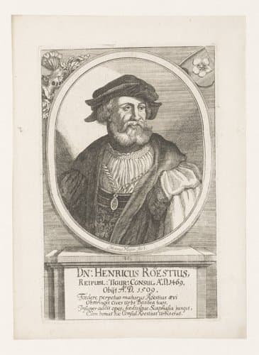 Portret van Heinrich Röust by Johannes Meyer (II)