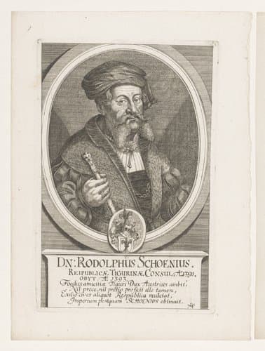 Portret van Rodolphus Schoenius by Johannes Meyer (II)
