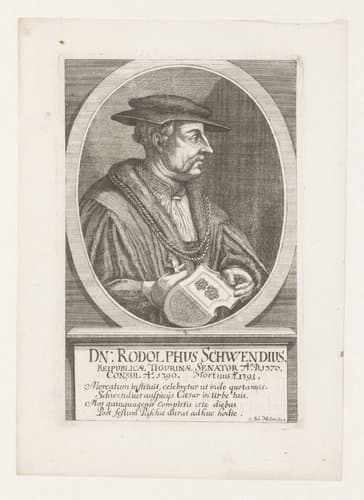 Portret van Rodolphus Schwend by Johannes Meyer (II)