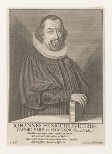 Portret van Johann Heinrich Schweitzer by Johannes Meyer (II)