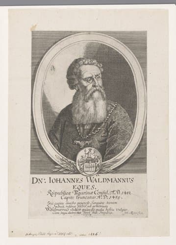 Portret van Hans Waldmann by Johannes Meyer (II)