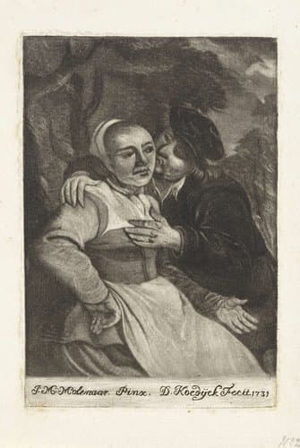 Man omhelst een vrouw by Dirk Koedijck