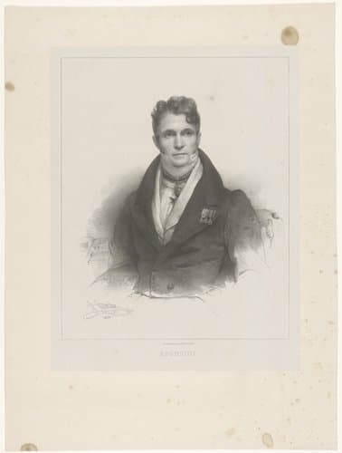 Portret van Gaspare Spontini by Henri Grévedon