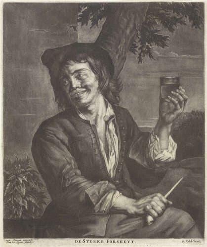Man met een glas en een pijp by Jan de Later