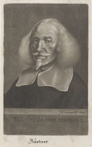 Portret van Hans Caspar Schwartz by Johann Friedrich Leonard