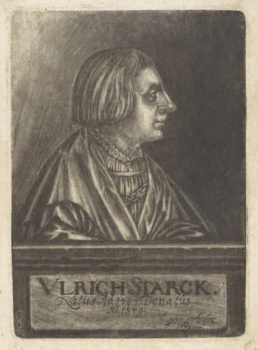 Portret van Ulrich Starck by Johann Friedrich Leonard