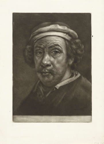 Portret van Rembrandt van Rijn by Pieter Louw