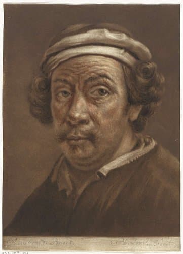 Portret van Rembrandt van Rijn by Pieter Louw