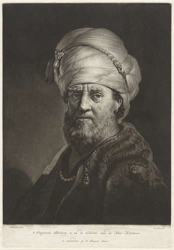 Portretbuste van een man met een tulband by Pieter Louw