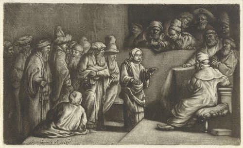 Twaalfjarige Christus in de tempel by Rembrandt van Rijn