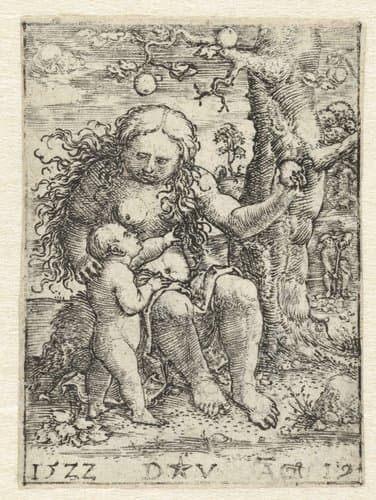 Eva en Kaïn by Dirck Vellert