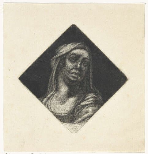 Buste van een gesluierde vrouw by Hendrik van Maarseveen