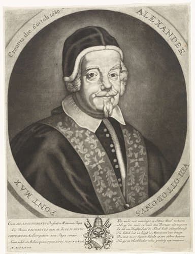 Portret van paus Alexander VIII by Matthijs van Marebeek