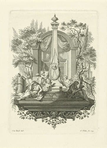 Gedenknaald voor een onbekende schilder by Simon Fokke