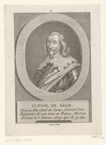 Portret van Ulysses von Salis-Marschlins by Pierre Laurent Auvray