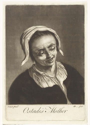 Portret van de moeder van Adriaen en Isaac van Ostade by Pieter Oets