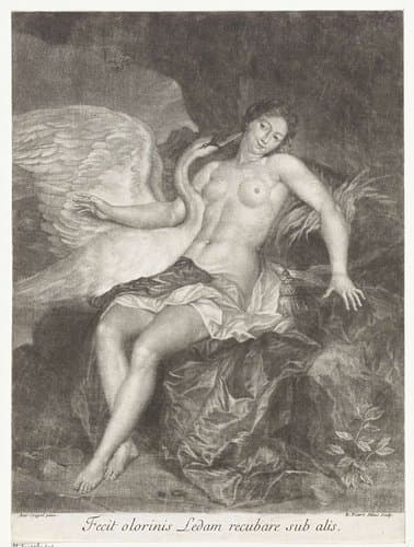Leda en de zwaan by Bernard Picart