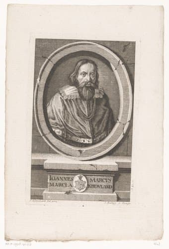 Portret van Johannus Marcus Marci by Jan Balzer