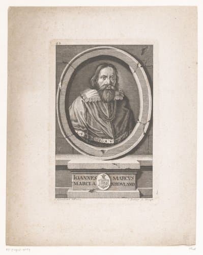 Portret van Johannus Marcus Marci by Jan Balzer
