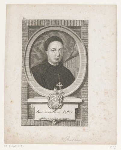 Portret van Bonaventura Piter by Jan Balzer