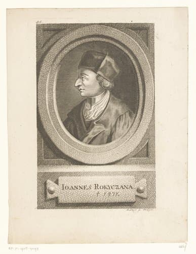Portret van Jan Rokycana by Jan Balzer