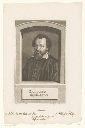 Portret van Zacharias Theobald by Jan Balzer