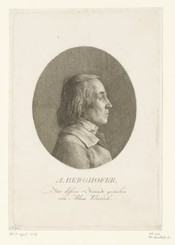 Portret van Amand Berghofer by Adam von Bartsch
