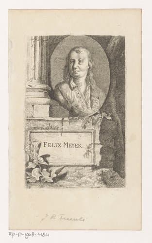 Portret van Felix Meyer by Rudolf Füssli (der Jüngste)