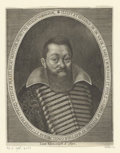 Portret van Nicolaus von Burghaus by Lucas Kilian
