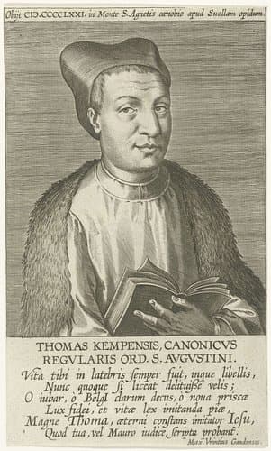 Portret van Thomas à Kempis by Philips Galle