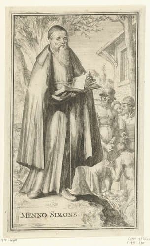 Portret van Menno Simons by Romeyn de Hooghe