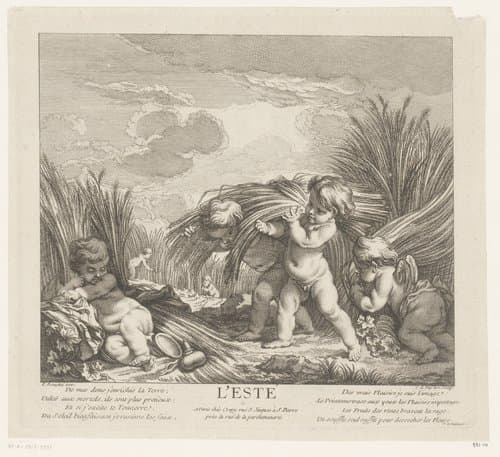 Personificatie van de zomer by Claude Augustin Duflos