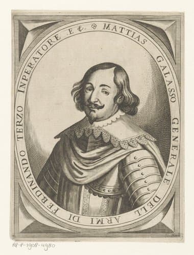 Portret van veldheer Matthias Gallas by Giovanni Merlo