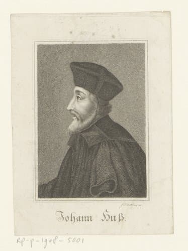 Portret van Johannes Hus by Friedrich Wilhelm Nettling