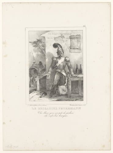 Dronken brigadier Petremann by Nicolas Toussaint Charlet