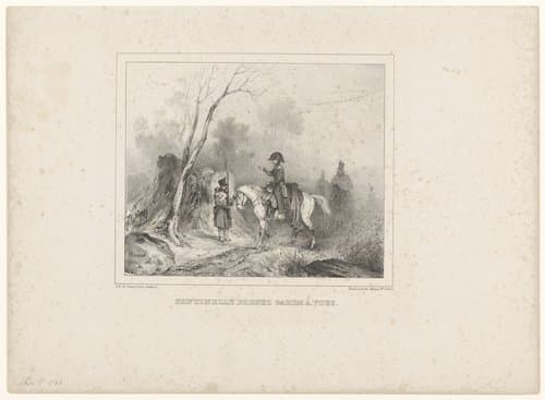 Officier geeft soldaat opdracht om de wacht te houden by Nicolas Toussaint Charlet