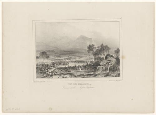Napoleon met zijn troepen in een vallei by Nicolas Toussaint Charlet
