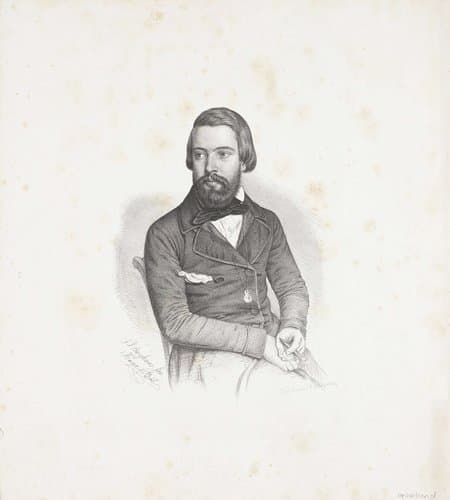 Portret van een onbekende man by Johann Peter Berghaus