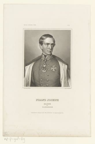 Portret van Frans Jozef I Karel by Johann Georg Nordheim