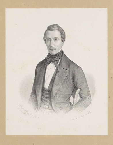 Portret van een onbekende man by Johann Peter Berghaus