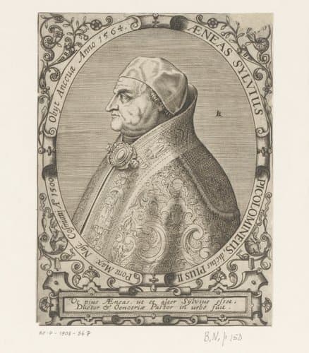 Portret van paus Pius II by Robert Boissard