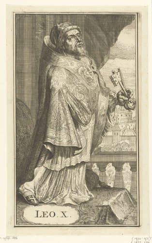 Portret van Leo X by Romeyn de Hooghe