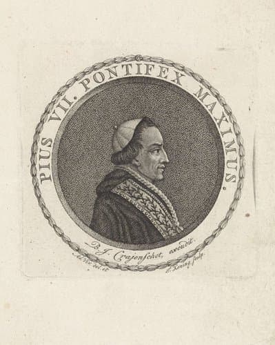 Portret van paus Pius VII by Theodoor Koning