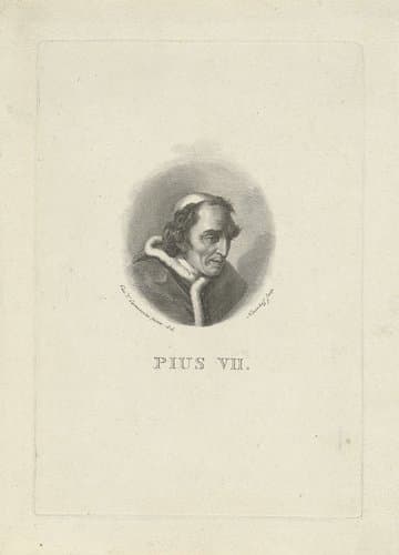 Portret van paus Pius VII by Walraad Nieuwhoff