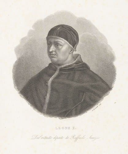 Portret van paus Leo X by Giuseppe Buccinelli